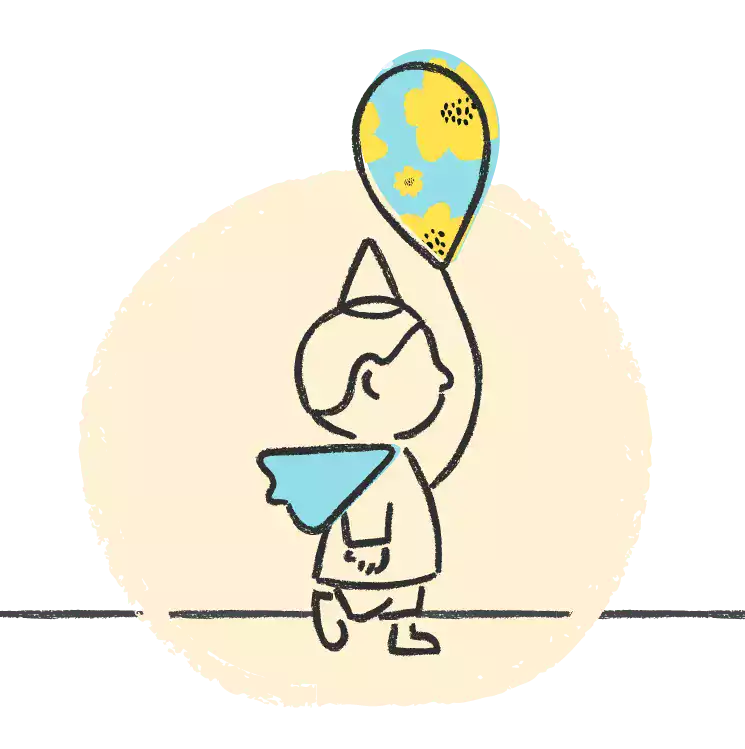 Balon tutan bebek