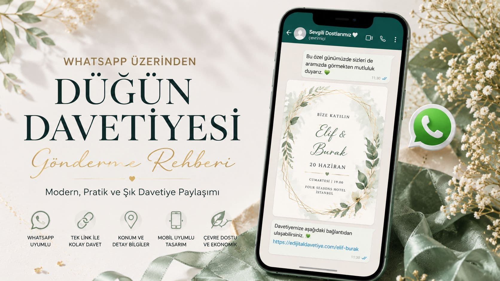 WhatsApp üzerinden düğün davetiyesi gönderme rehberi