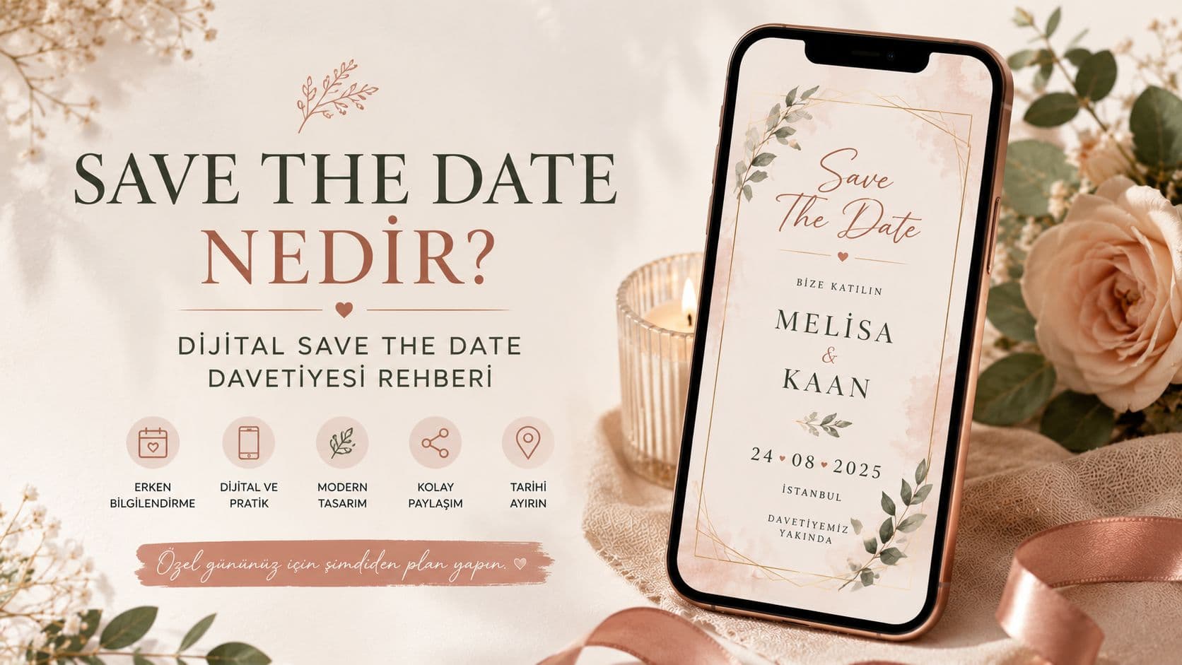 Dijital save the date davetiyesi rehberi