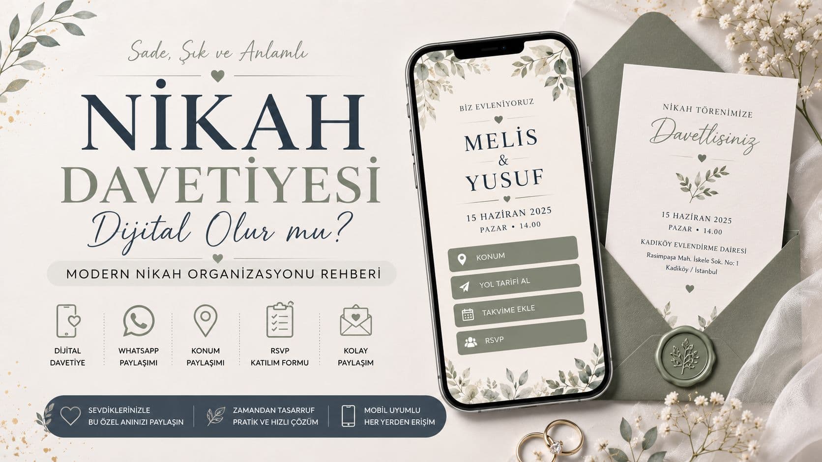 Dijital nikah davetiyesi ve modern nikah organizasyonu rehberi